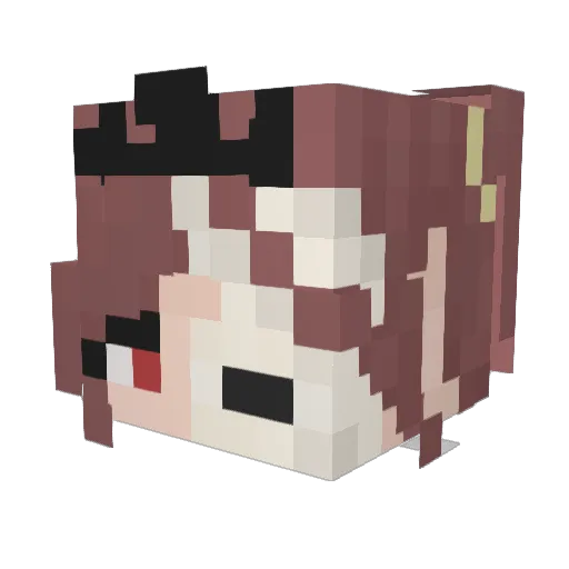 Ivk_A Minecraft avatar head, 3D render