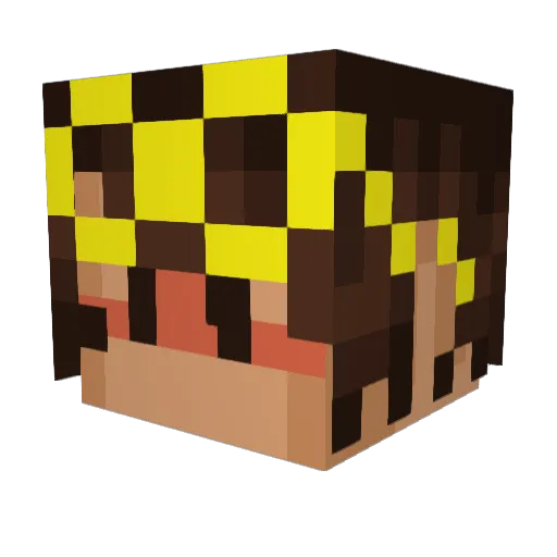 IvoGhxst Minecraft avatar head, 3D render