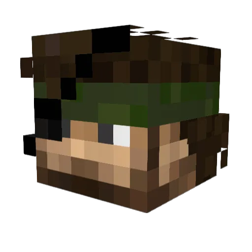 Ivoi95 Minecraft avatar head, 3D render