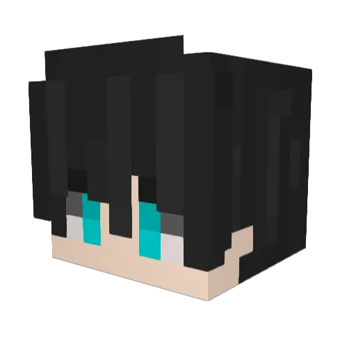 Ivolish Minecraft avatar head, 3D render