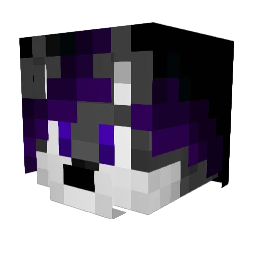 IvonneB Minecraft avatar head, 3D render