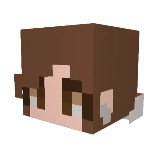Ivonne_Potato Minecraft avatar head, 3D render