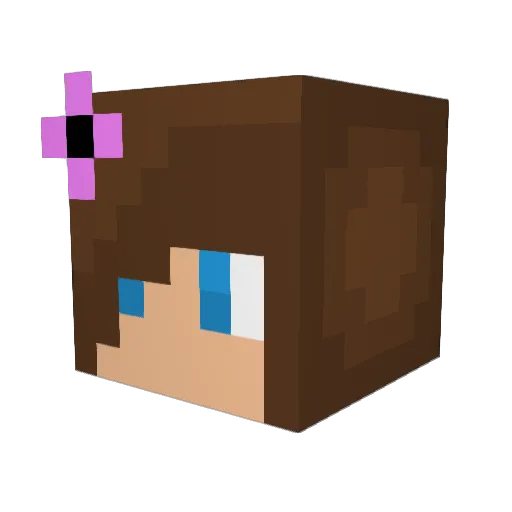 IvoryNormal Minecraft avatar head, 3D render