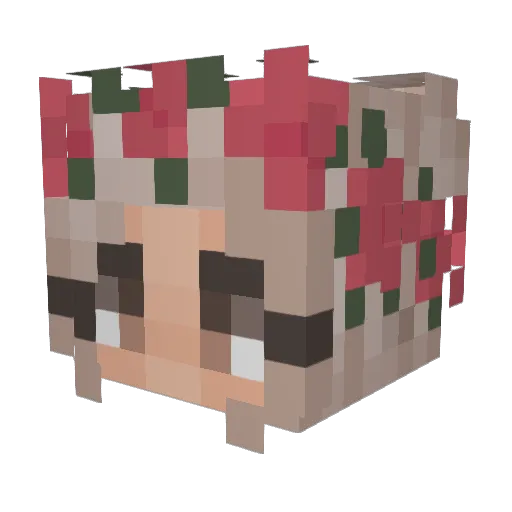 IvoryRoseee Minecraft avatar head, 3D render