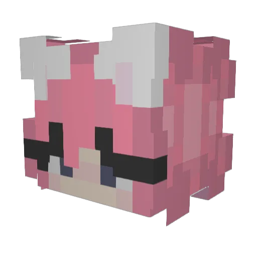 Ivory_G Minecraft avatar head, 3D render