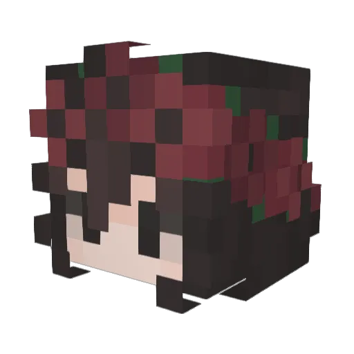 Ivorythelass Minecraft avatar head, 3D render