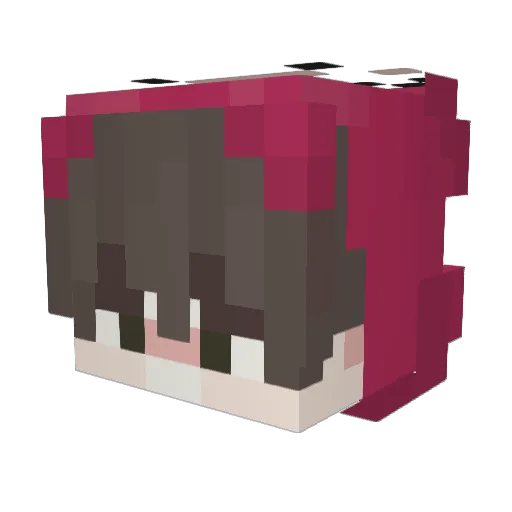 Ivqqn Minecraft avatar head, 3D render