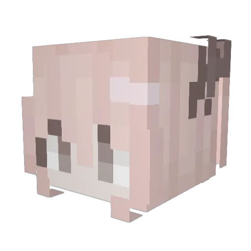 Ivrea Minecraft avatar head, 3D render