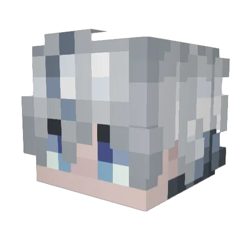 Ivuu Minecraft avatar head, 3D render