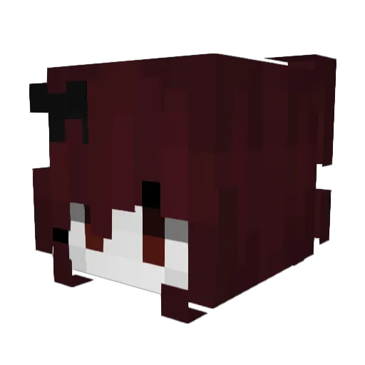 Ivvette Minecraft avatar head, 3D render