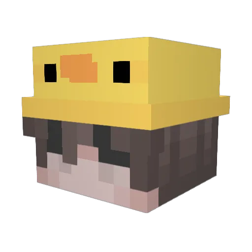 Ivx1 Minecraft avatar head, 3D render