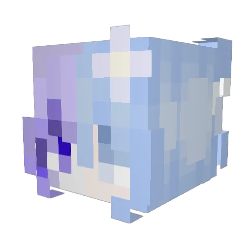 IvyBunn1 Minecraft avatar head, 3D render