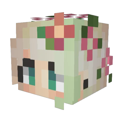 IvyLoveHeart Minecraft avatar head, 3D render