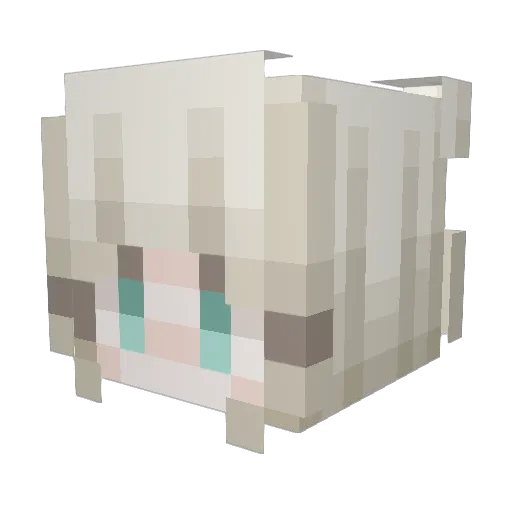 IvyLume Minecraft avatar head, 3D render