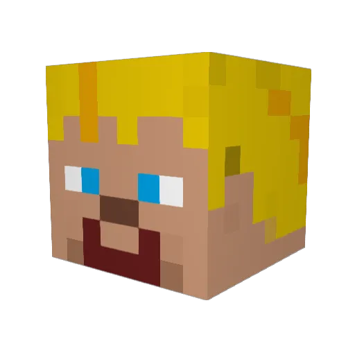 Ivylady Minecraft avatar head, 3D render