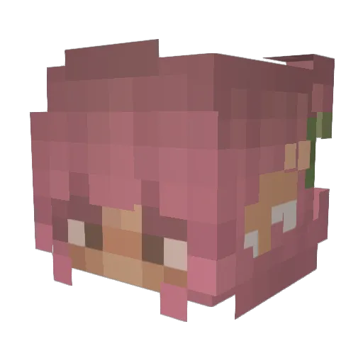 Ivyprophen Minecraft avatar head, 3D render