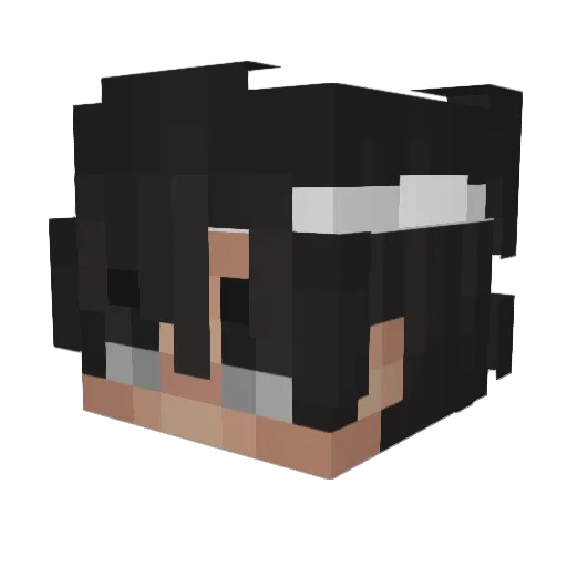 IwAxee Minecraft avatar head, 3D render