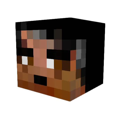 IwaShimi Minecraft avatar head, 3D render