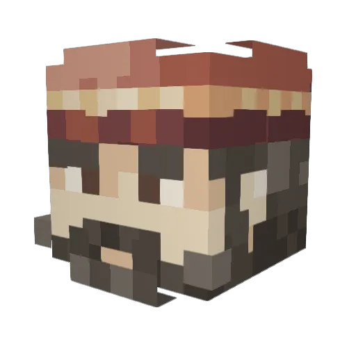 IwanIV Minecraft avatar head, 3D render