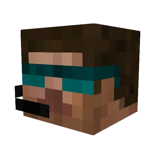IwanowS Minecraft avatar head, 3D render