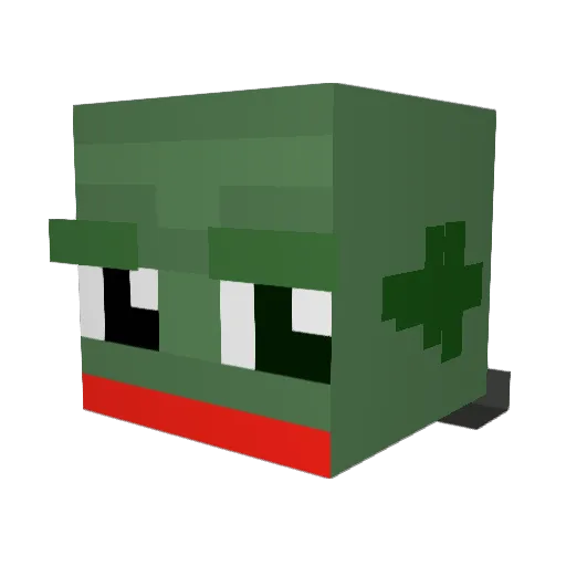 IwantInter Minecraft avatar head, 3D render