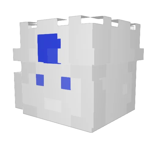 IwasAdoptedTwice Minecraft avatar head, 3D render
