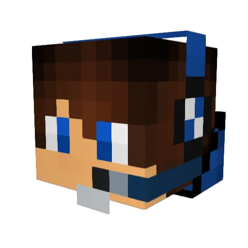 Iwasoka Minecraft avatar head, 3D render