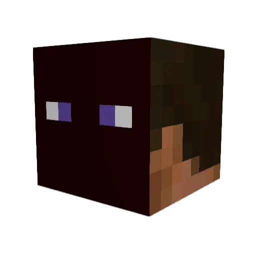 Iwnder Minecraft avatar head, 3D render