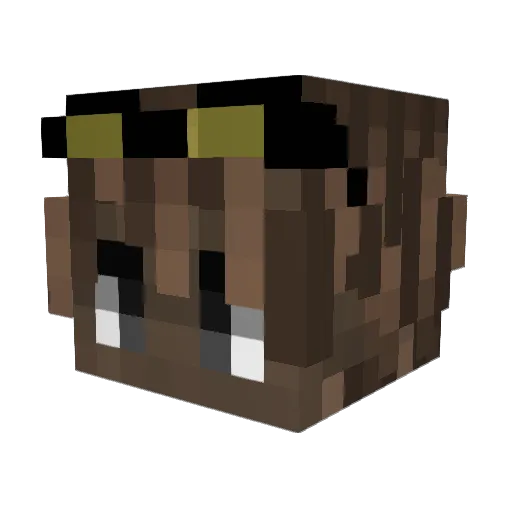 Iwsz Minecraft avatar head, 3D render