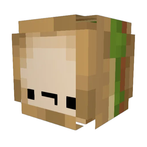 Iwvyy Minecraft avatar head, 3D render