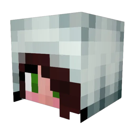 IxChh_ Minecraft avatar head, 3D render