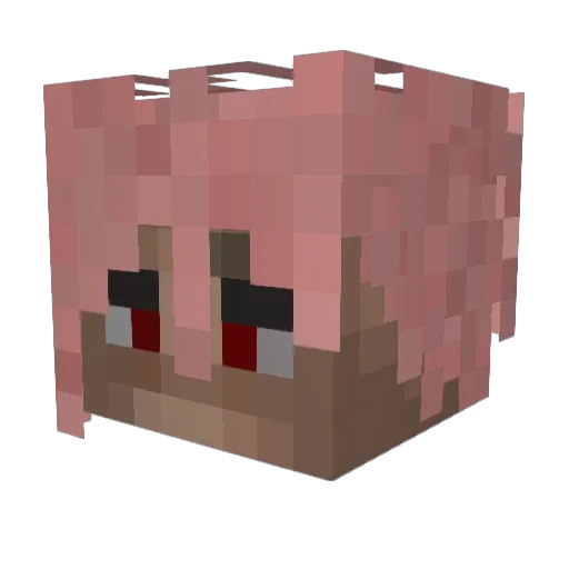 IxOCrAzY Minecraft avatar head, 3D render