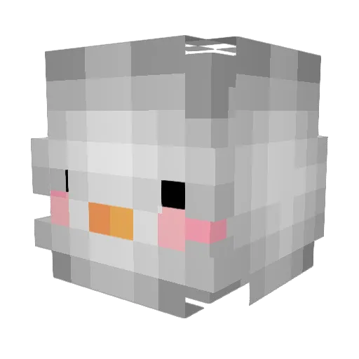 IxTemp Minecraft avatar head, 3D render