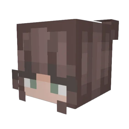 Ixabella_ Minecraft avatar head, 3D render