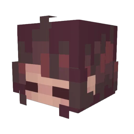 Ixanstar Minecraft avatar head, 3D render