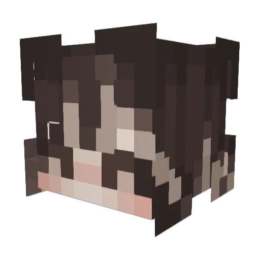 Ixation Minecraft avatar head, 3D render