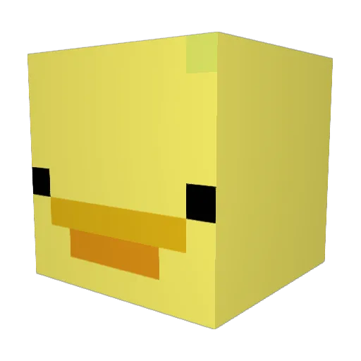 Ixaway Minecraft avatar head, 3D render