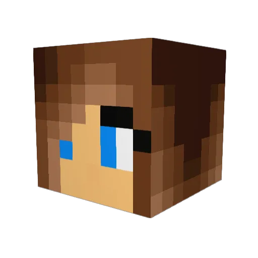IxchelMontero Minecraft avatar head, 3D render