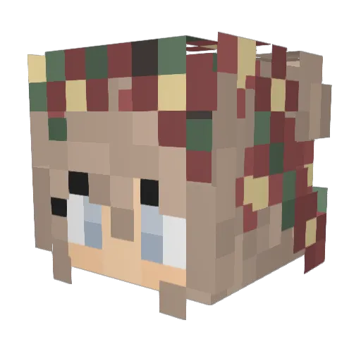 Ixe211 Minecraft avatar head, 3D render