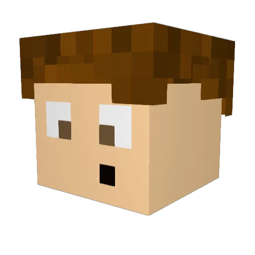 Ixesphley Minecraft avatar head, 3D render