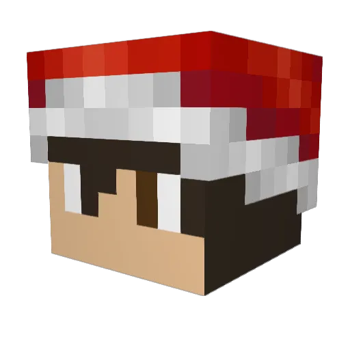 Ixidus Minecraft avatar head, 3D render