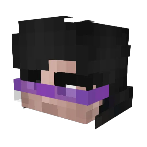 Ixpiret Minecraft avatar head, 3D render