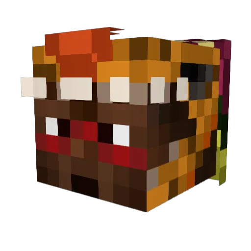 Ixtika Minecraft avatar head, 3D render