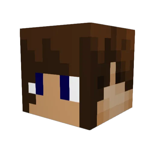 Ixtremo Minecraft avatar head, 3D render