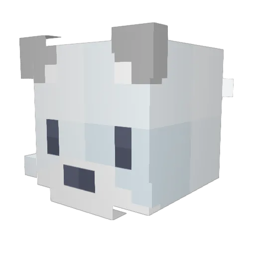 Ixtu Minecraft avatar head, 3D render