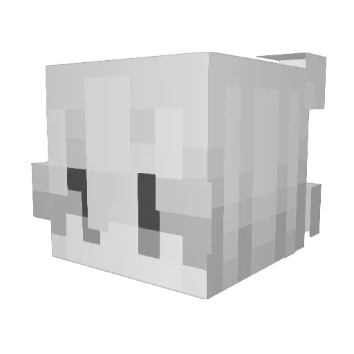 Ixy0n Minecraft avatar head, 3D render