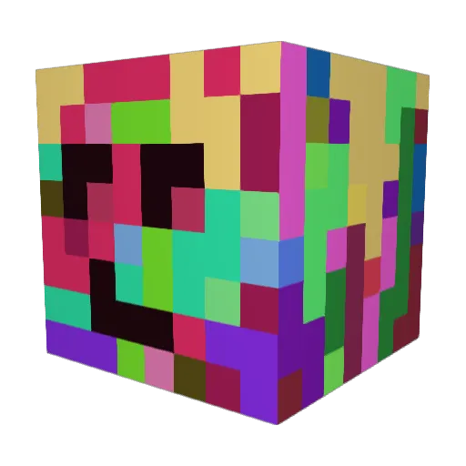 IxyLU Minecraft avatar head, 3D render