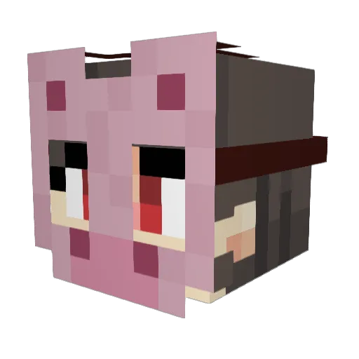 IylaBanana Minecraft avatar head, 3D render