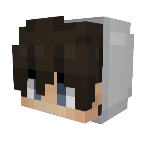 Iylis Minecraft avatar head, 3D render