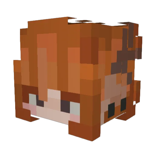 Iz0tz Minecraft avatar head, 3D render